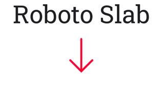 fuente de letra roboto Slab de Google Fonts